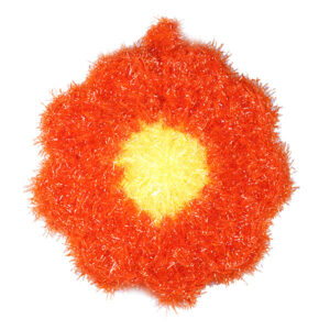 Orange Flower Scrubbie Sponge