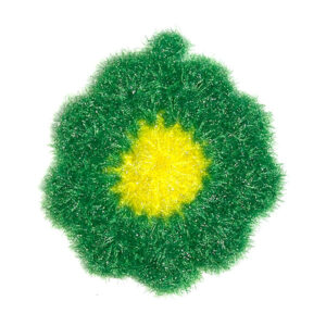 Green Flower Scrubbie Sponge