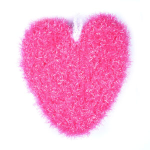 Pink Heart Scrubbie Sponge