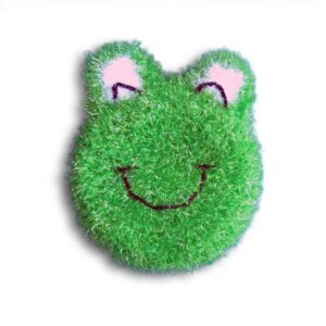 Green Frog Scrubbie Sponge
