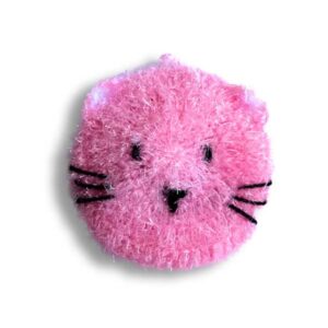 Pink Cat Scrubbie Sponge
