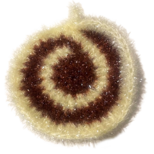 Cinnamon Roll Scrubbie Sponge – Odor Resistant Dish Scrubber