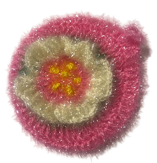 pink-and-gold-flower-scrubbie-sponge